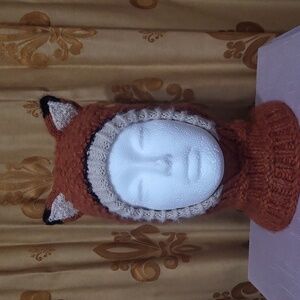 Hand Knit Fox Hat